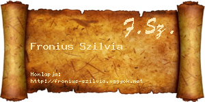 Fronius Szilvia névjegykártya